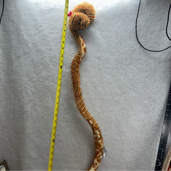 Ganz Webkinz Tiger Snake plush 38" red tongue coiled snake - Picture 6 of 10